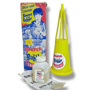 VTG Toy Sooper Super Bubble Launcher 1970s Blow & Launch Int. Leisure Company TV
